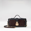 Louvre 02 Brown Leather Shoulder Bag