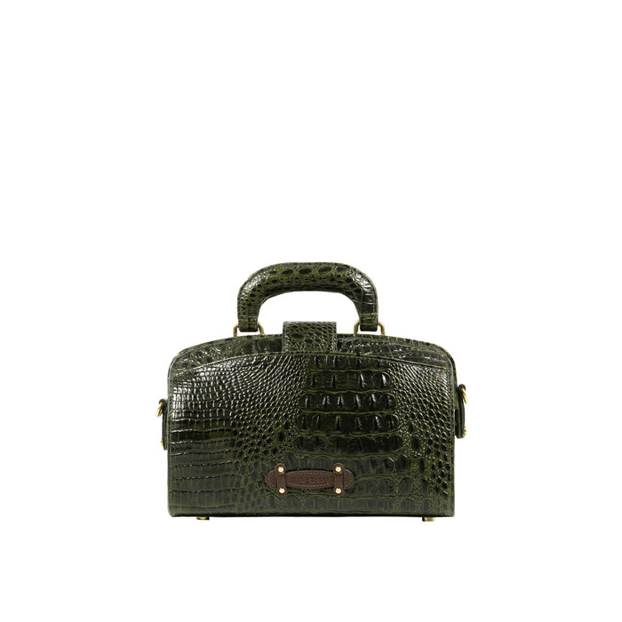 Louvre 03 Green Leather Sling Bag