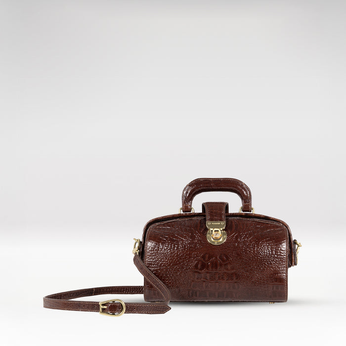 Louvre 03 Tan Leather Sling Bag