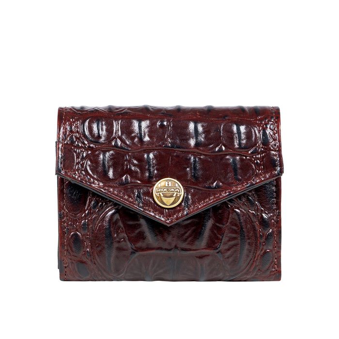 Louvre W1 Red Leather Trifold Wallet