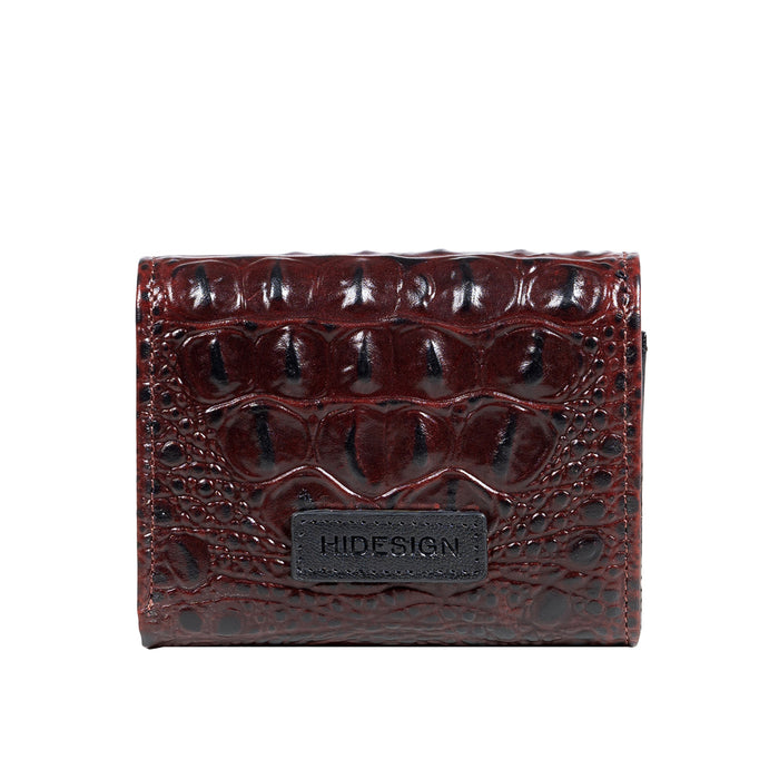 Louvre W1 Red Leather Trifold Wallet