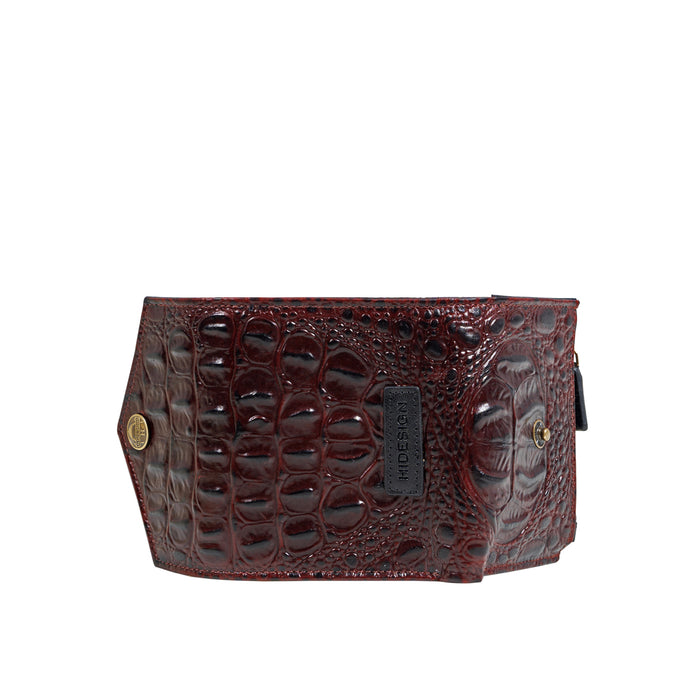 Louvre W1 Red Leather Trifold Wallet