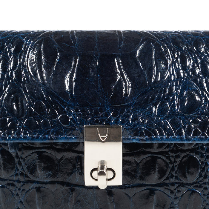 Louvre W2 Blue Leather Jewellery Organiser