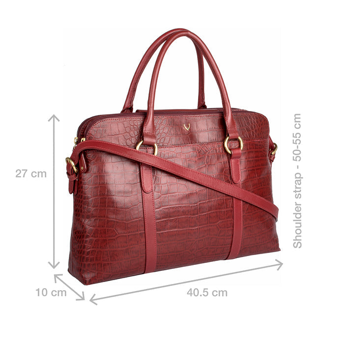 Lovato 01 Red Leather Laptop Bag