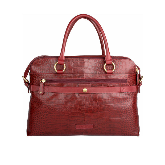 Lovato 01 Red Leather Laptop Bag