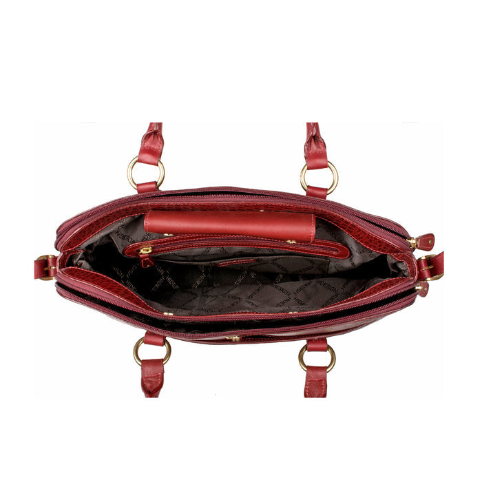 Lovato 01 Red Leather Laptop Bag