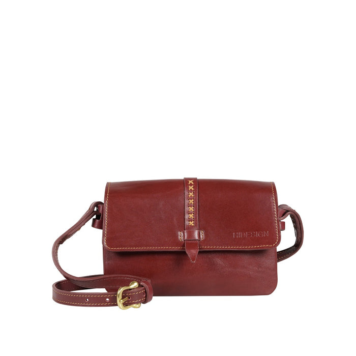 Lowell 01 Red Leather Sling Bag