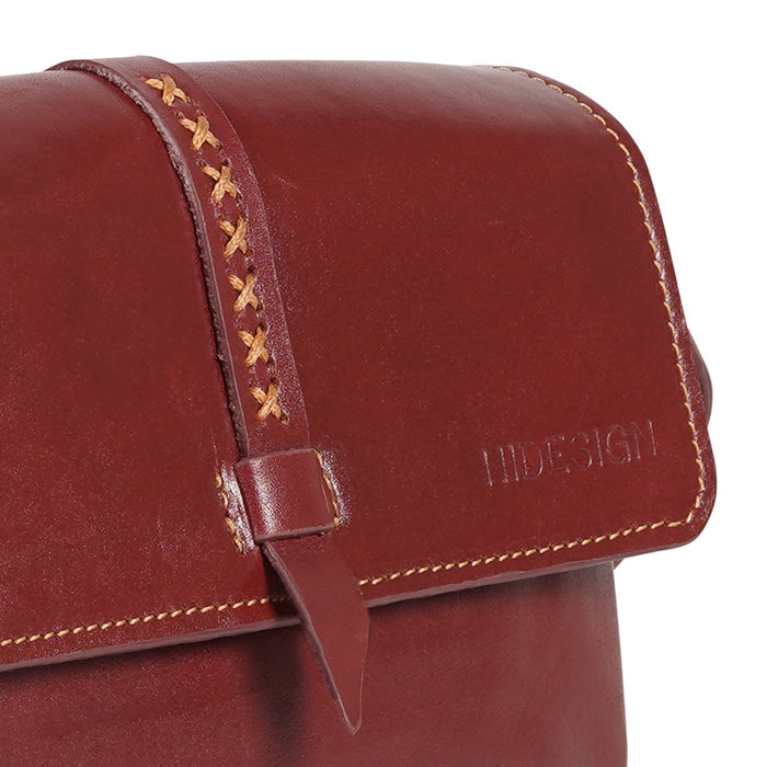 Lowell 01 Red Leather Sling Bag