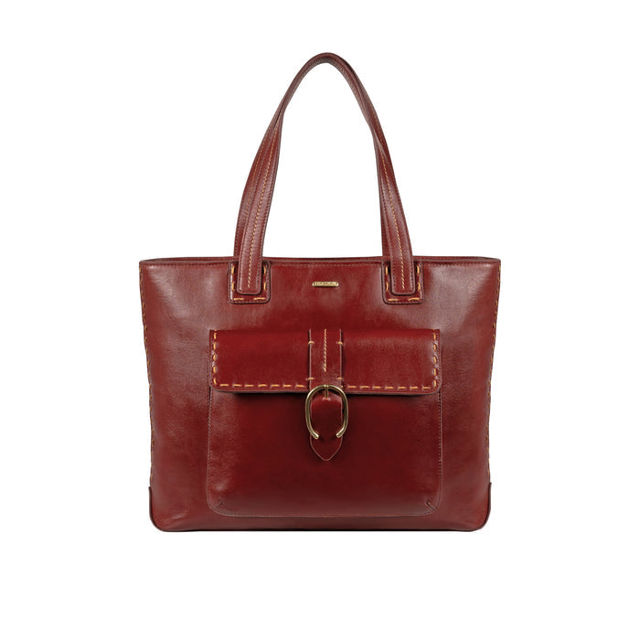 Lowell 02 Red Leather Tote Bag