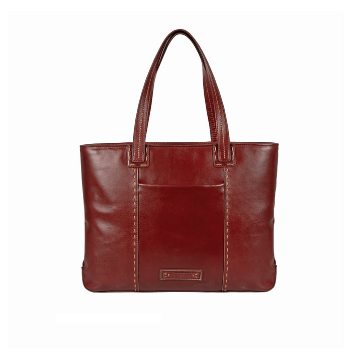 Lowell 02 Red Leather Tote Bag