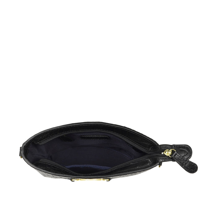 Luisa 12 Black Leather Crossbody