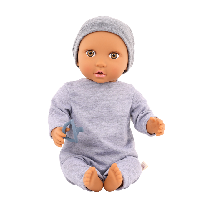LullaBaby Boy Doll with Pacifier & Hat