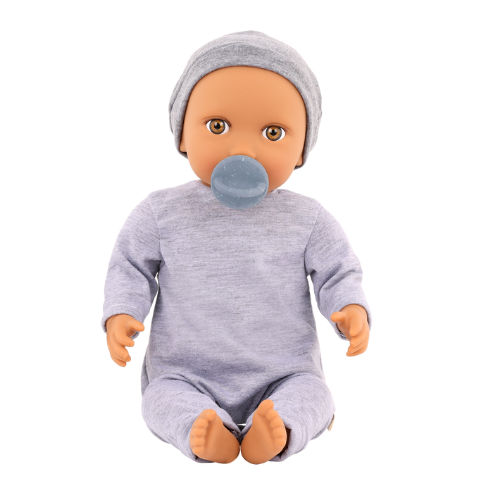 LullaBaby Boy Doll with Pacifier & Hat