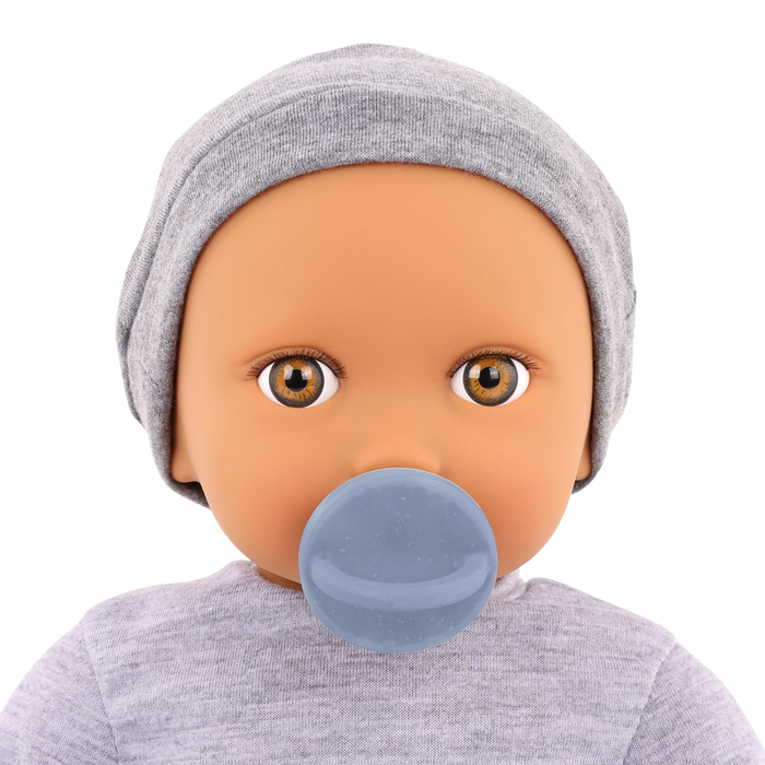 LullaBaby Boy Doll with Pacifier & Hat