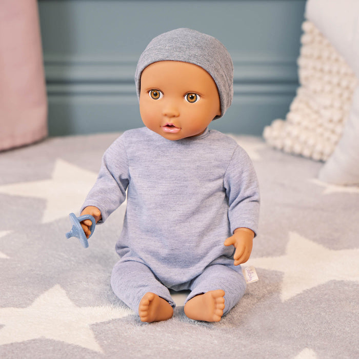 LullaBaby Boy Doll with Pacifier & Hat