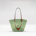 Luma Green Natural raffia Shoulder Bag