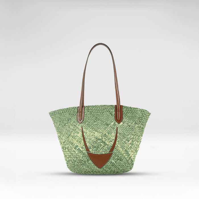 Luma Green Natural raffia Shoulder Bag