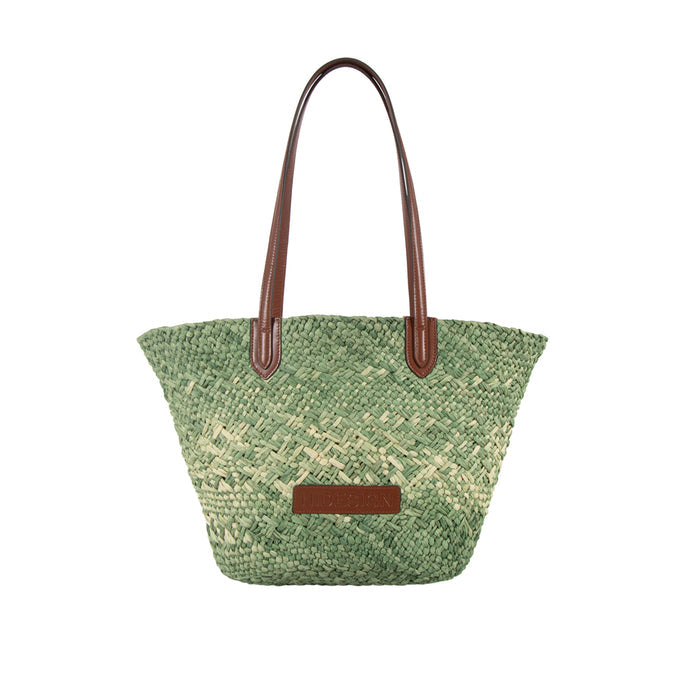 Luma Green Natural raffia Shoulder Bag