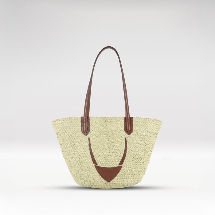 Luma Tan Natural raffia Shoulder Bag