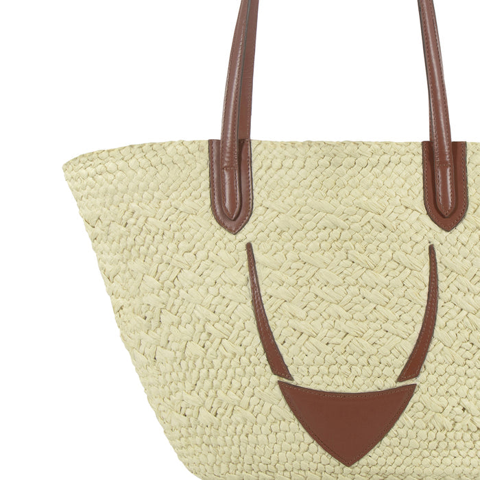 Luma Tan Natural raffia Shoulder Bag