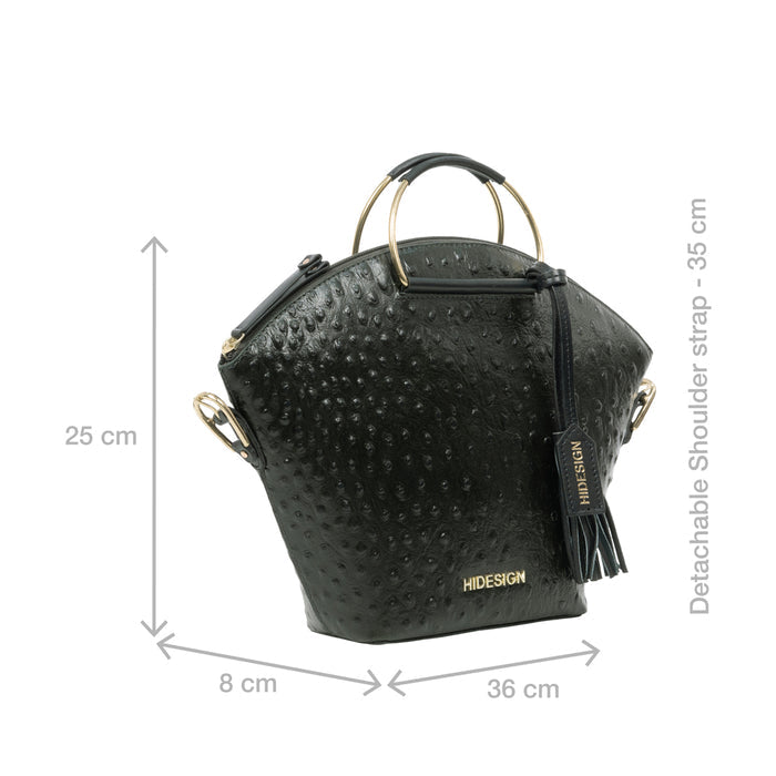 Lunara 01 Green Leather Shoulder Bag