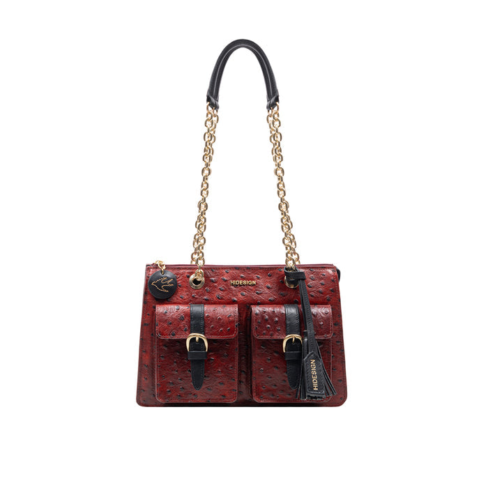 Lunara 02 Red Leather Shoulder Bag