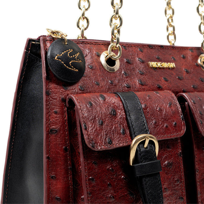 Lunara 02 Red Leather Shoulder Bag