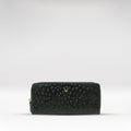 Lunara W1 Green Leather Double Zip Around Wallet