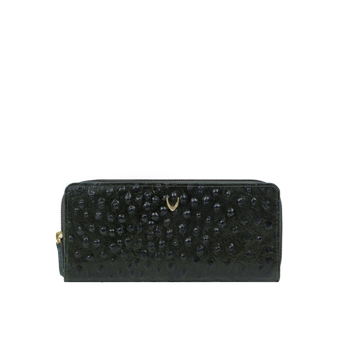 Lunara W1 Green Leather Double Zip Around Wallet