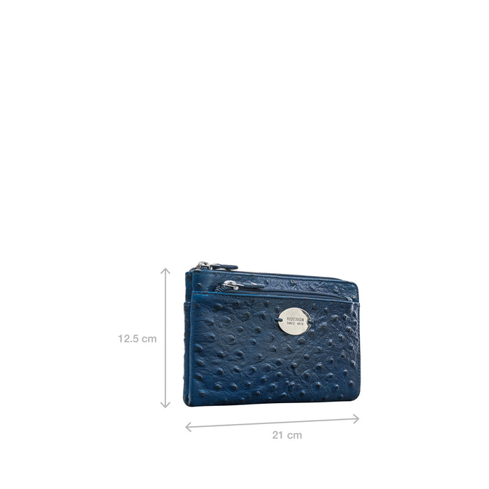Lunara W2 Blue Leather Sling Wallet