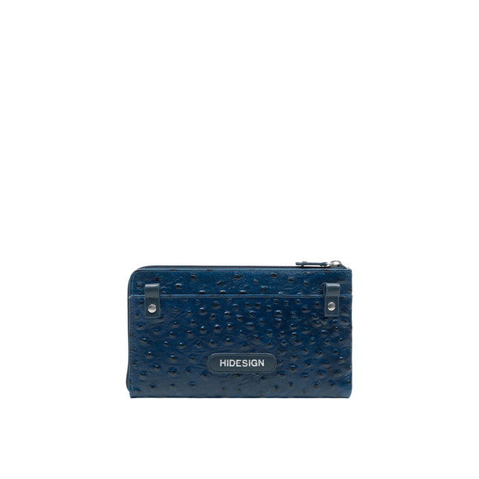 Lunara W2 Blue Leather Sling Wallet