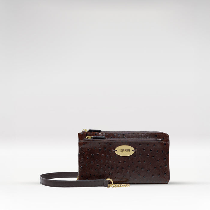 Lunara W2 Brown Leather Sling Wallet