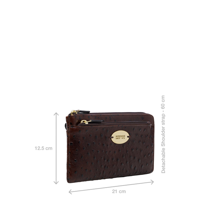 Lunara W2 Brown Leather Sling Wallet