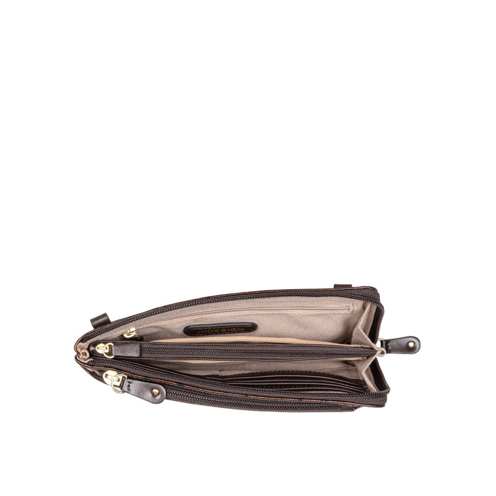 Lunara W2 Brown Leather Sling Wallet
