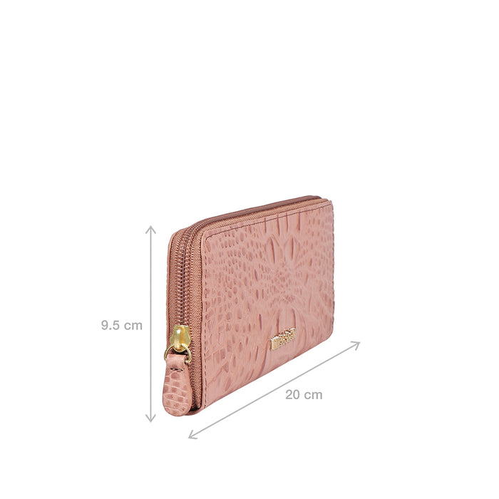 Mackenziew2 Sb Pink Leather Zip Around Wallet