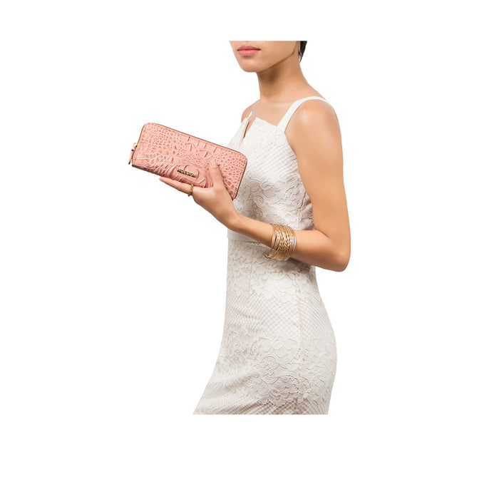 Mackenziew2 Sb Pink Leather Zip Around Wallet