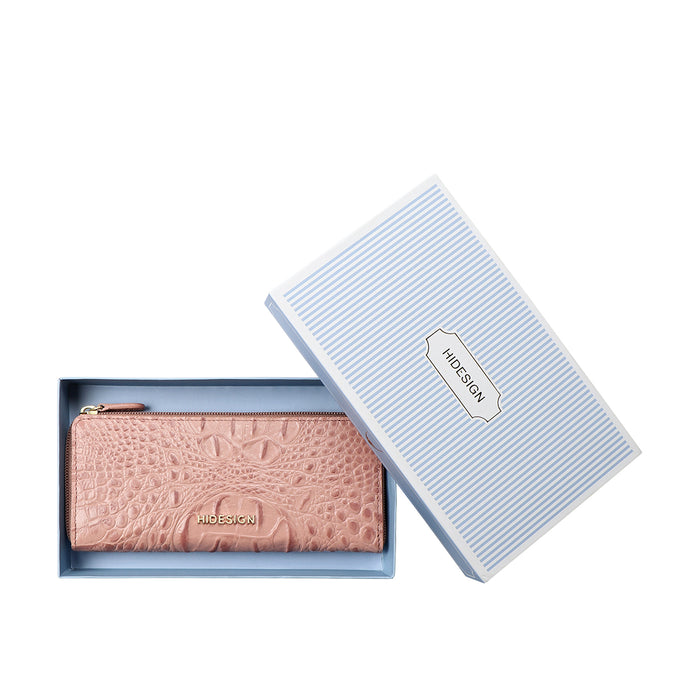 Mackenziew2 Sb Pink Leather Zip Around Wallet