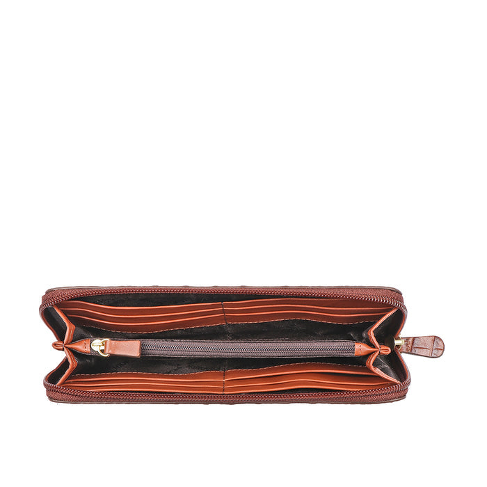 Mackenziew2 Sb Tan Leather Zip Around Wallet