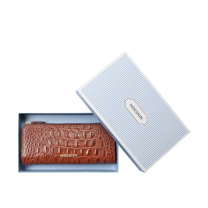 Mackenziew2 Sb Tan Leather Zip Around Wallet