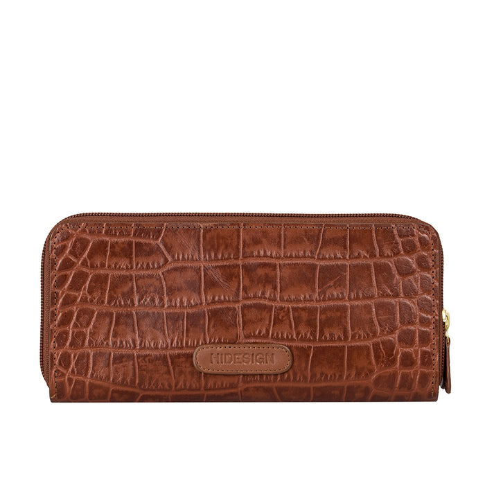 Mackenziew3 Sb Tan Leather Double Zip Around Wallet