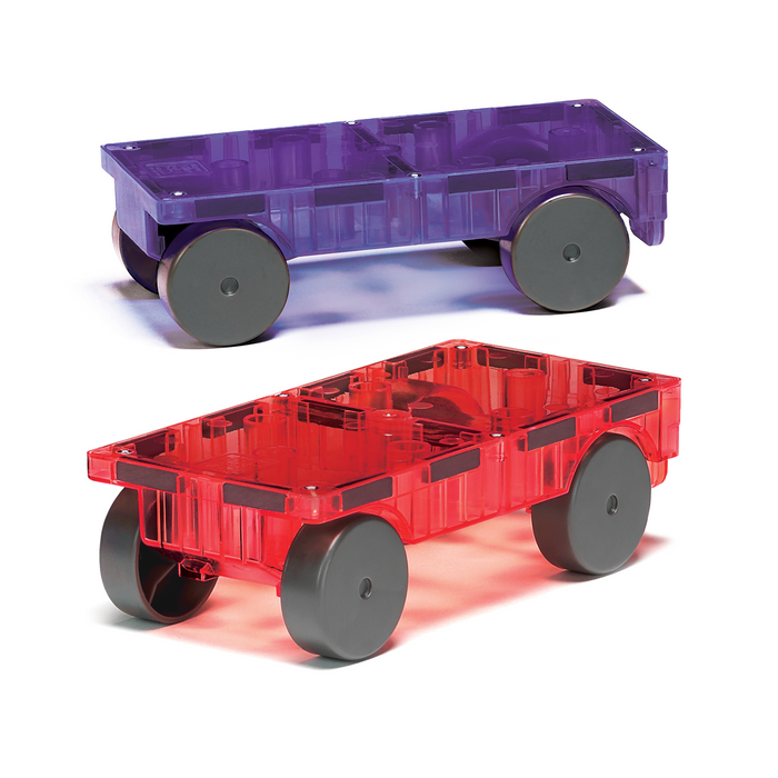 Magna Tiles - Cars Expansion Set - Purple & Red