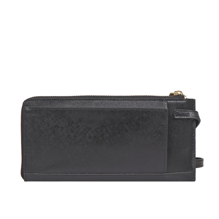 Maine W2 Black Leather Sling Wallet