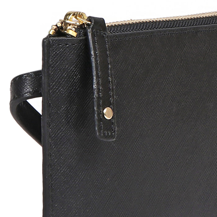 Maine W2 Black Leather Sling Wallet