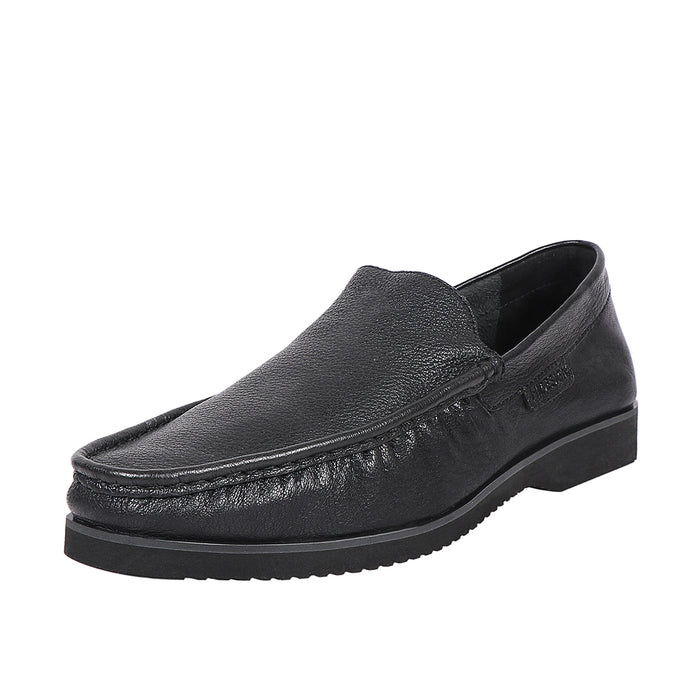 Malbec Men's Black Leather Slip On