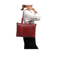 Malina 02 Red Leather Tote Bag