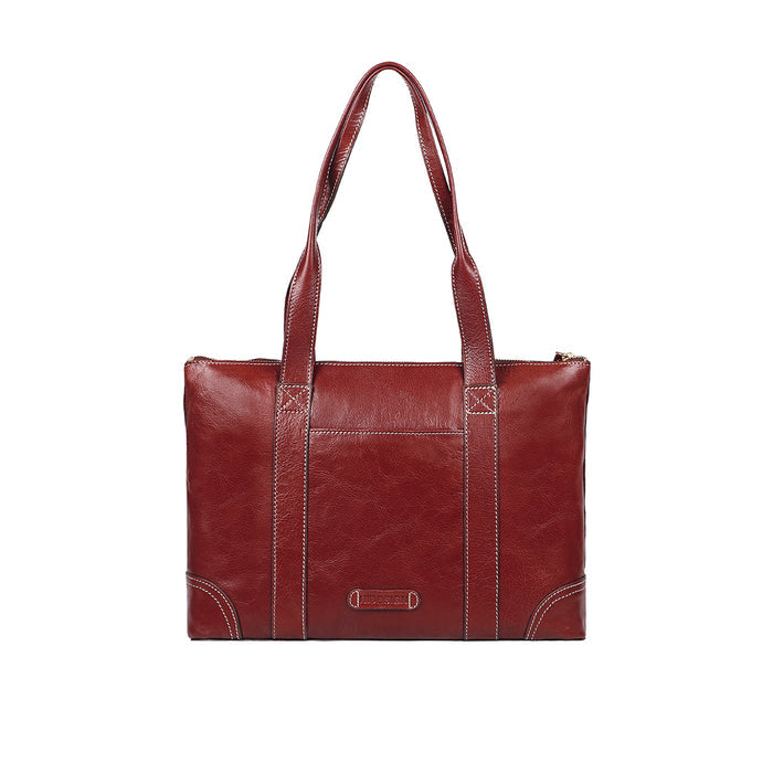 Malina 02 Red Leather Tote Bag