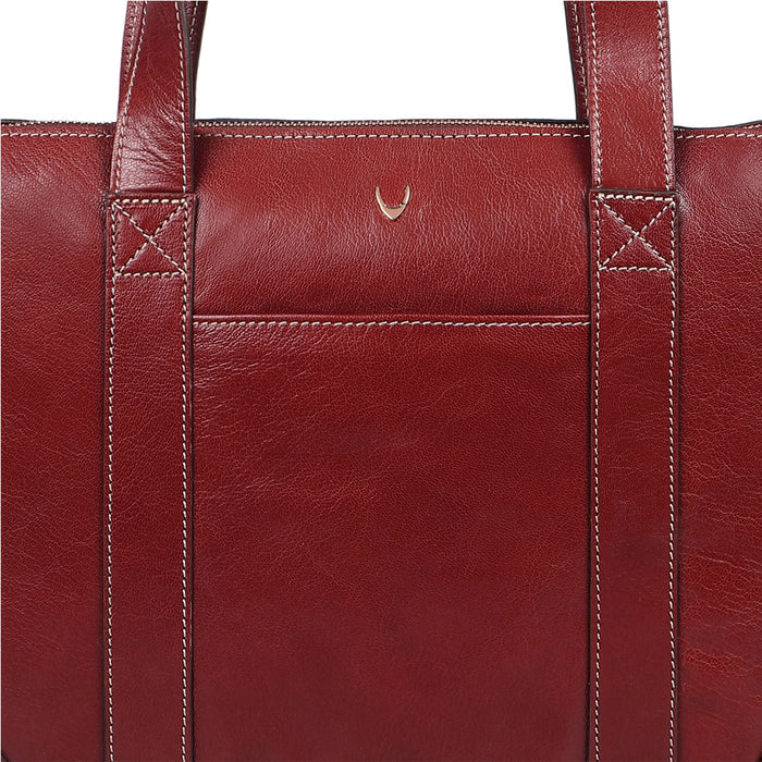 Malina 02 Red Leather Tote Bag