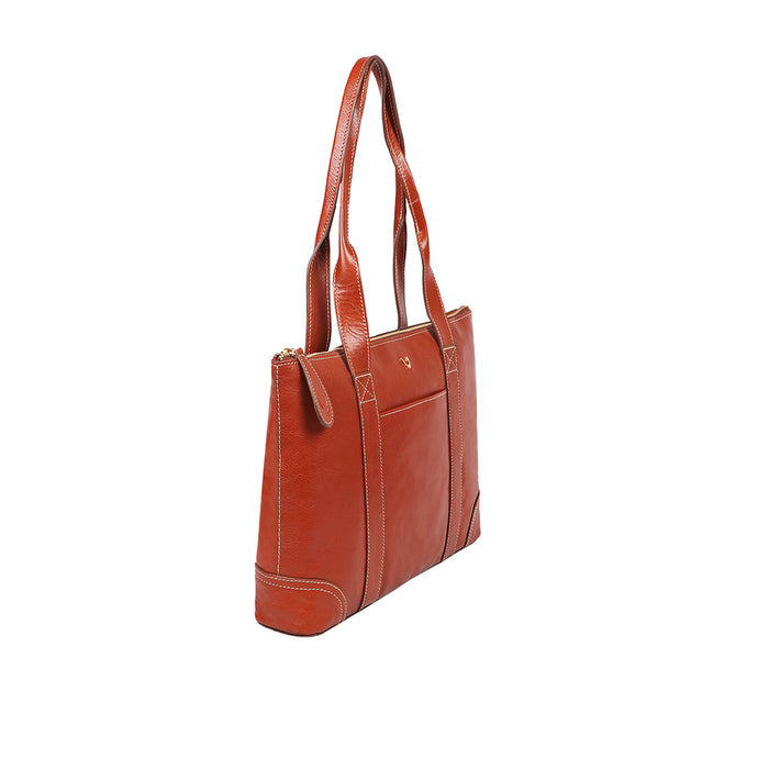 Malina 02 Tan Leather Tote Bag