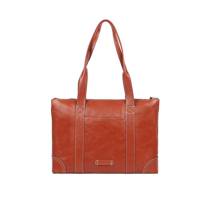 Malina 02 Tan Leather Tote Bag