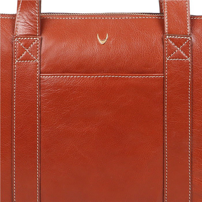 Malina 02 Tan Leather Tote Bag